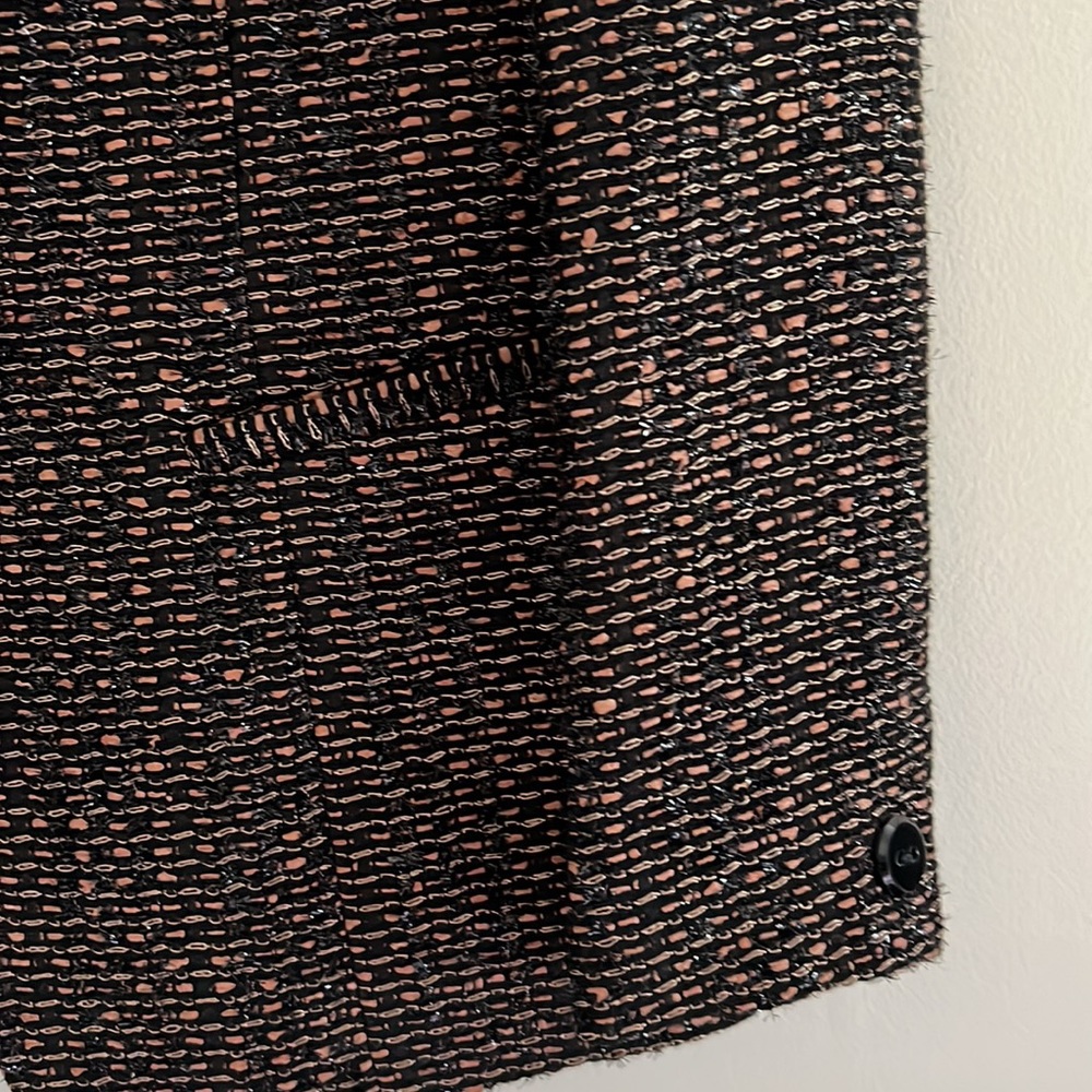Petite Dana Bachman Black/Brown Metallic Tweed Suit Size: 4 Petite MSRP: $300 - Picture 7 of 10